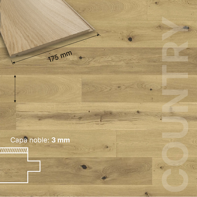 ROBLE FLOTANTE HDF - 14/3 - PREMIUM 127
